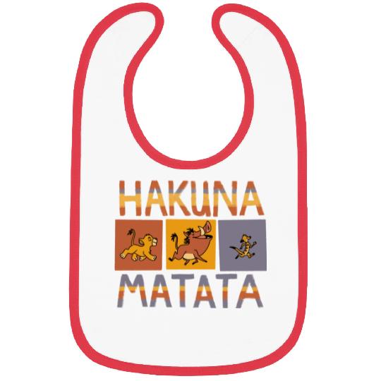 Disneyss The Lion King Hakuna Matata Solid Blocks Bibs