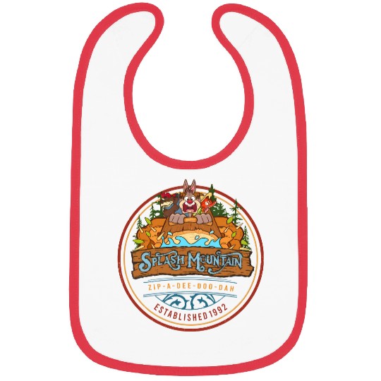 Disney Splash Mountain Zip A Dee Doo Dah 1992, Brer Rabbit Bear Fox Tee Bibs