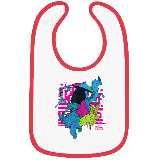 Disneyss Raya And The Last Dragon Character Collage Bibs