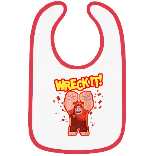 Disneyss Wreck it Ralph Wreck It Angry Pixelated Ralph shots Bibs
