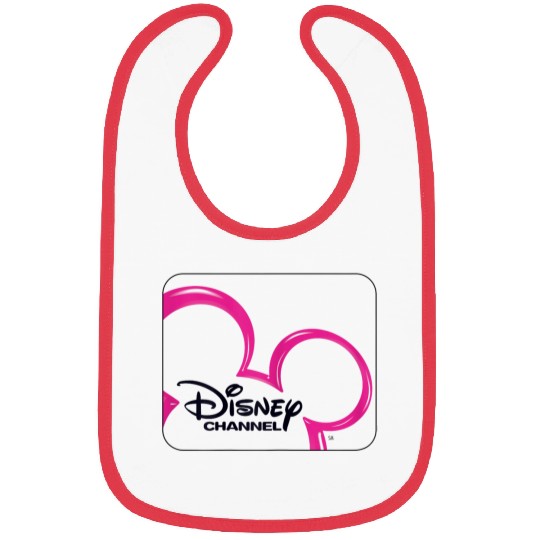 Disney Channel  Mickey Mouse Pink 2000s Logo Bibs