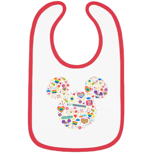 Disneyss Pride Collection Rainbow Mickey Mouse Icon Doodles Bibs