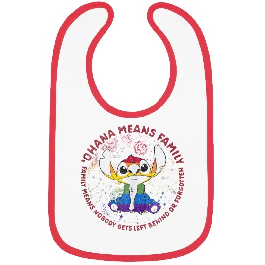 Disneyss Lilo Stich Ohana Pride Circle Bibs