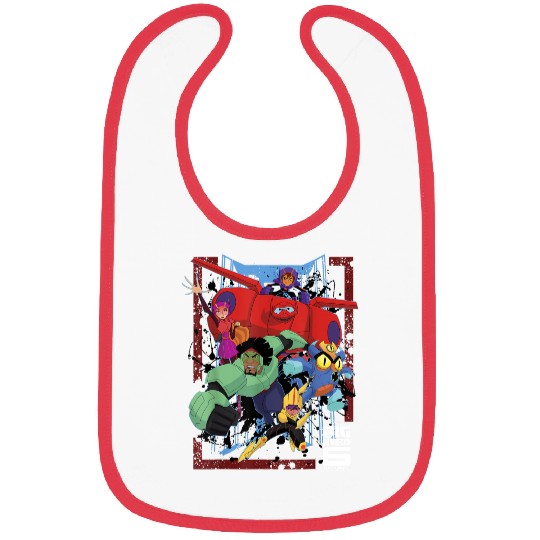 Disneyss Big Hero 6 Tv Group Paint Splat Graphic Bibs