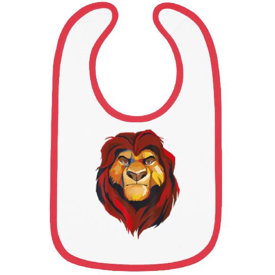 Disneyss Lion King Low Poly Mufasa Portrait Bibs