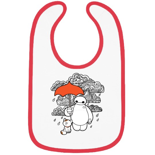 Disney Big Hero 6 Baymax Patterned Rain Clouds Portrait Bibs