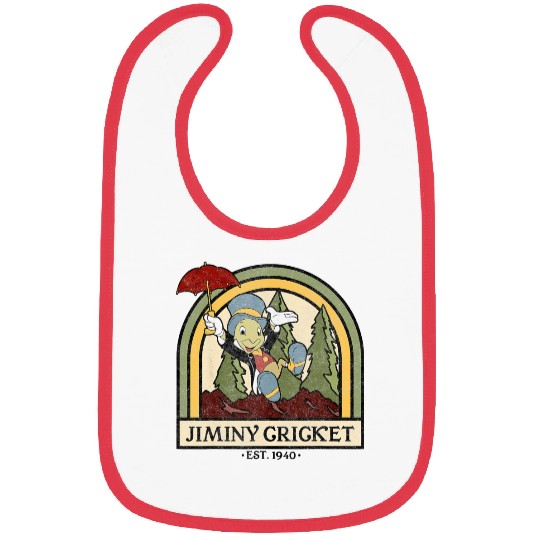 Disney Pinocchio Jiminy Cricket Established 1940 Bibs