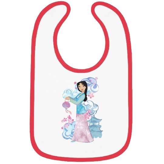 Disney Mulan Watercolor Portrait Bibs