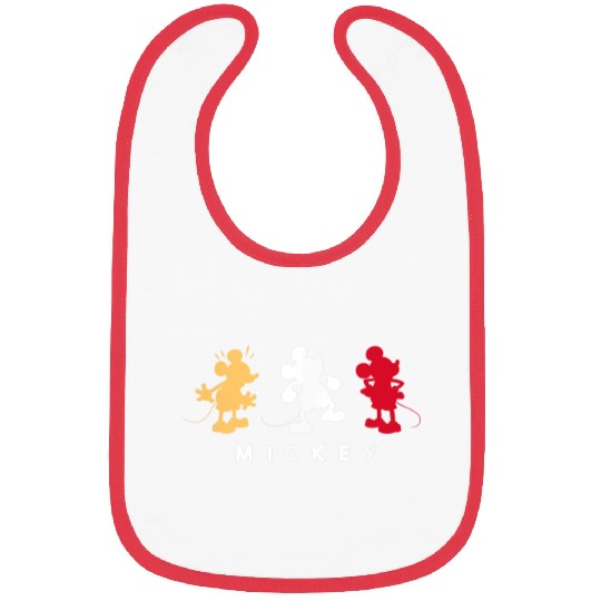 Amazon Essentials Disney Mickey Silhouette Trio Bibs