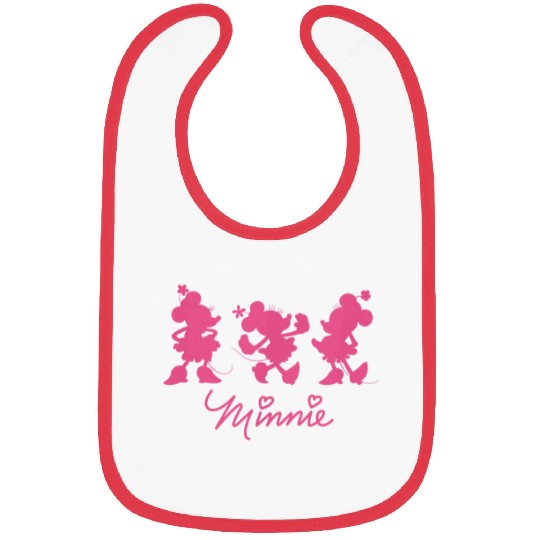Amazon Essentials Disney Minnie Silhouette Trio Bibs
