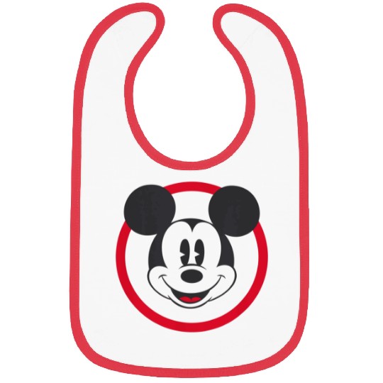 Amazon Essentials Disney Smiling Mickey In Red C Bibs