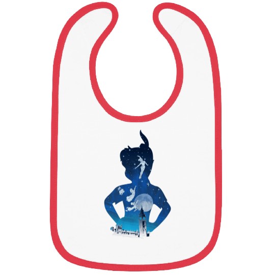 Disney Peter Pan Midnight London Flight Silhouet Bibs