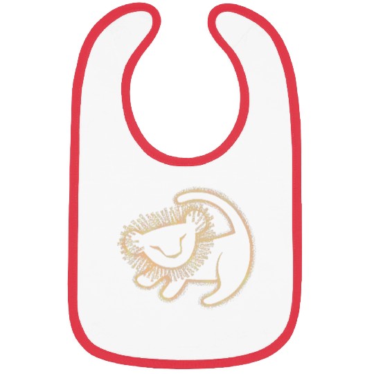 Disney Lion King Simba Gold Cave Painting Graphic Bibs