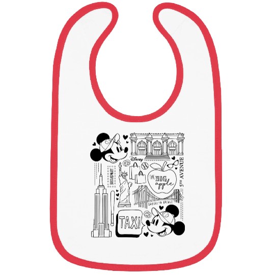 Disney - Minnie Mickey NY Taxi Bibs