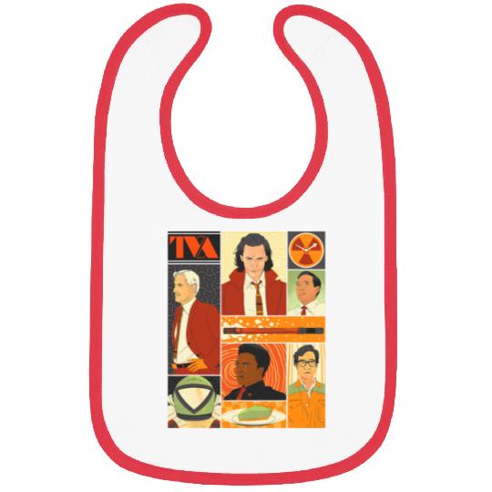 Marvel Studios Loki Season 2 Faces of the TVA & Pie Disney+ Bibs