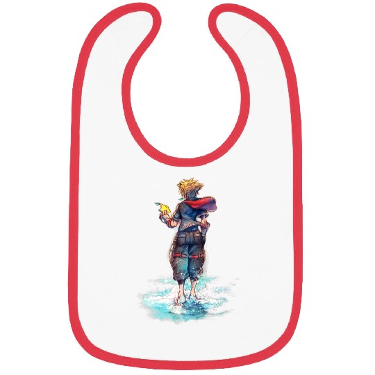 Disney Kingdom Hearts Sora Keyblade Hero Faded Starfish Bibs
