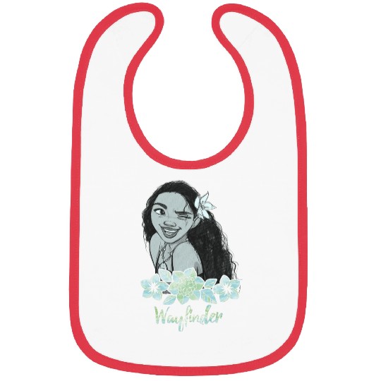 Disney Moana Wayfinder Floral Wink Portrait Bibs
