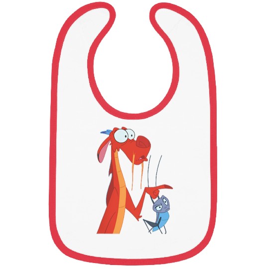 Disneyss Mulan Mushu Cricket Pocket Bibs