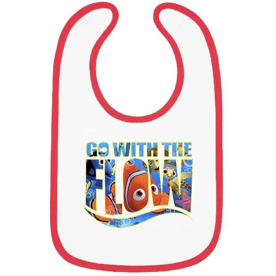 Disneyss Pixars Finding Nemo Go With The Flow Logo Filled Bibs
