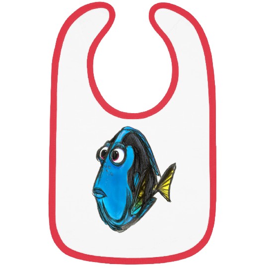 Disneyss Pixars Finding Nemo Dory Blue Fish Sketch Portrait Bibs