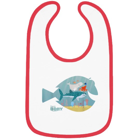 Disneyss Pixars Finding Dory Fish Frame Adventure Crew Logo Bibs