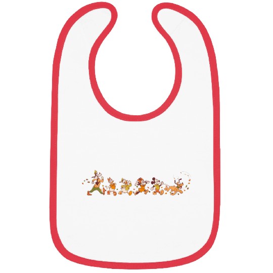 Disney Mickey Mouse Friends Breezy Autumn Leaf Stroll Fall Bibs