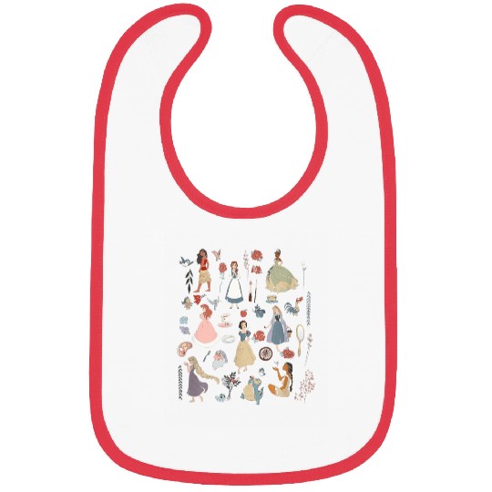 Disney Princess  Collage Icons Group Shot Chest Bibs