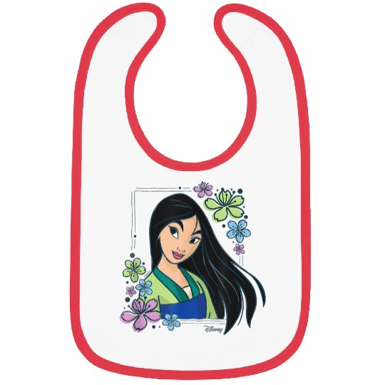 Disney Princess Mulan Flowers Bibs