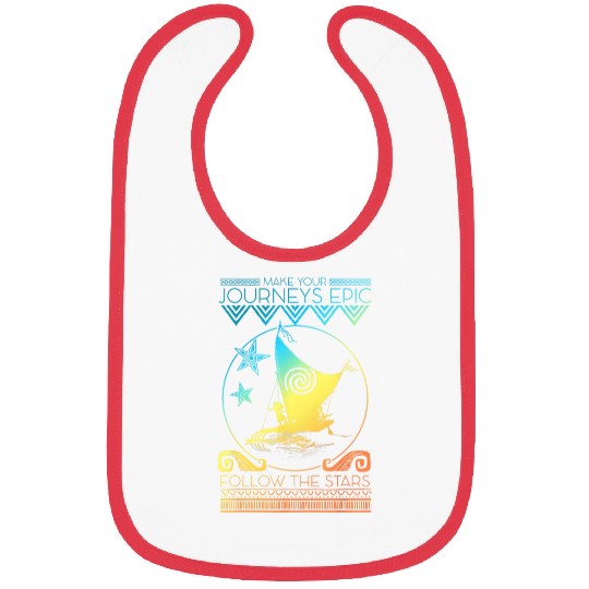 Disney Moana Epic Journeys Rainbow Gradient Grap Bibs
