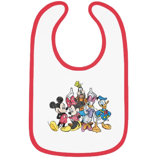 Disney Mickey Mouse and Friends Raglan Baseball Tee Bibs