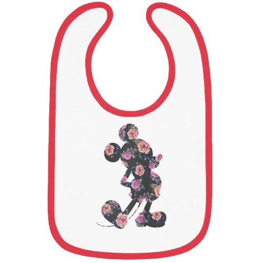 Disney Floral Mickey Raglan Baseball Tee Bibs