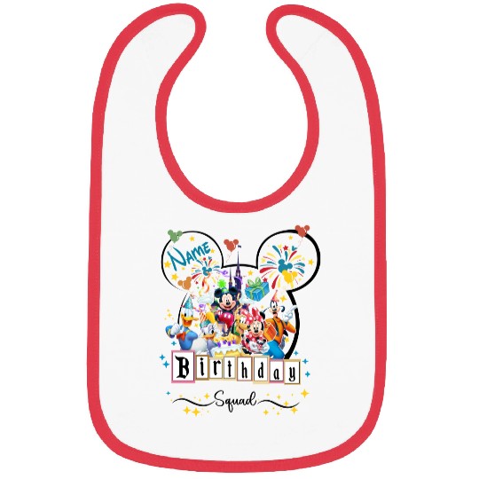 Disney Birthday Squad Bibs