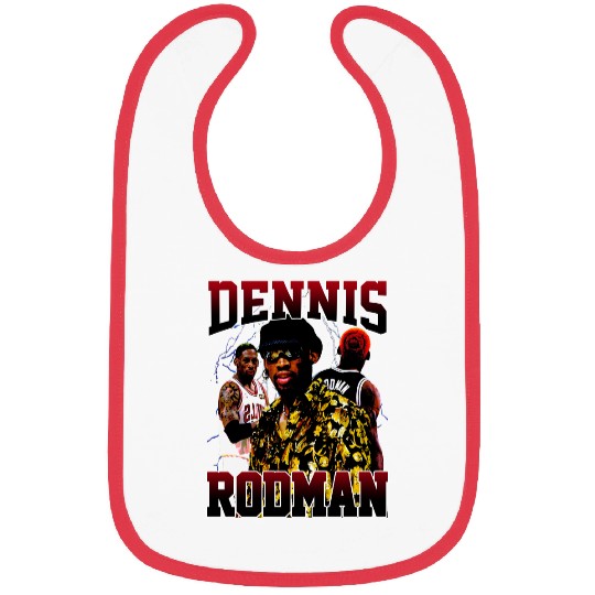 Vintage Style Denis Rodman Baby Bib