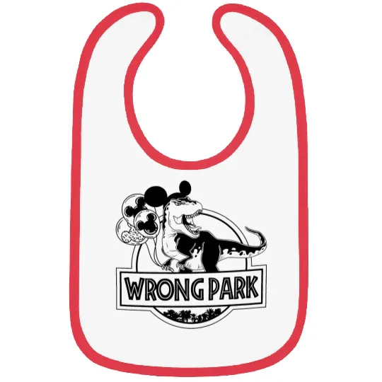 Wrong Park Disneyland Bibs, Disney Dinosaur Bibs, Jurassic Park Bibs