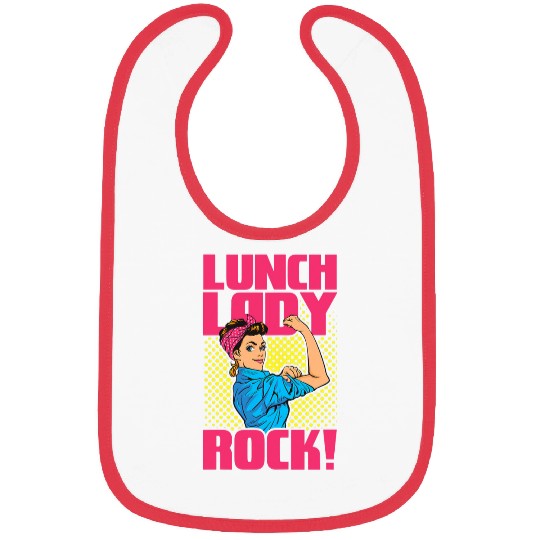 Womens Lunch Lady Rock Cafeteria Worker Strong Woman Bibs