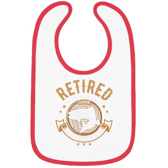 Retired Iron Worker Fishing Lover Retirement Funny Bibs