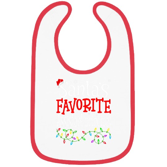 Santas Favorite Assistant Principal Christmas School Worker Bibs