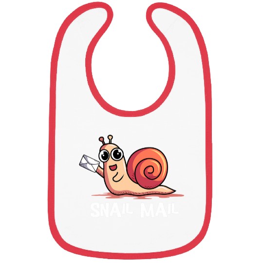 Snail Postal Mail Worker Sluggish Mollusks Macologist Bibs