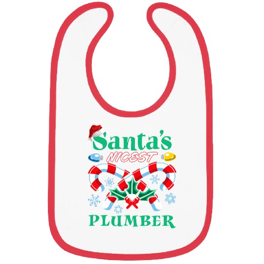 Santas Nicest Plumber Christmas Naughty Or Nice List Bibs