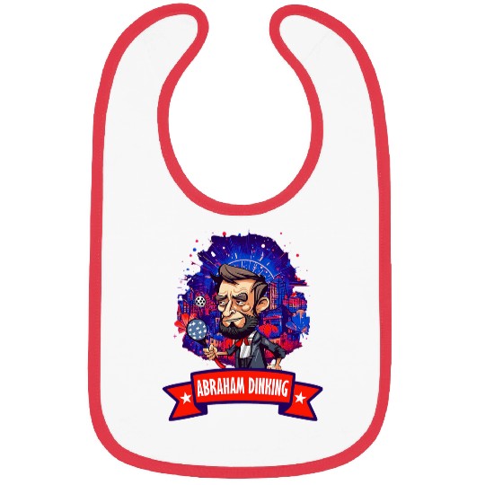Funny Abraham Lincoln Pickleball Abraham Dinking 4th of July Bibs
