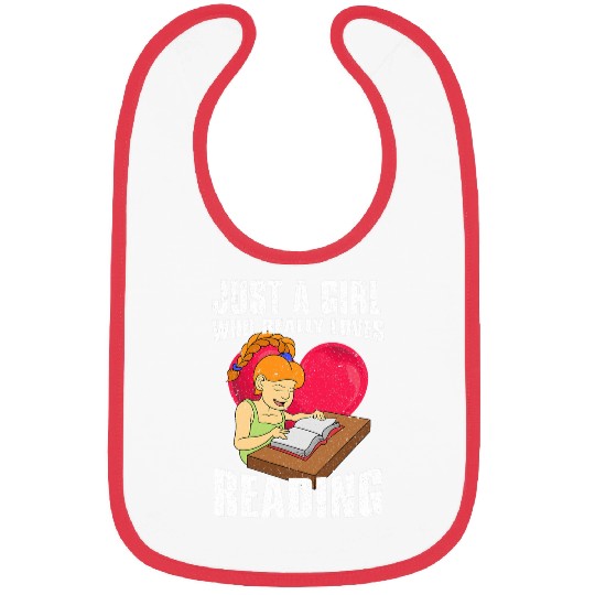 Bookworm Girls Women Librarian Geek Book Reading Bibs