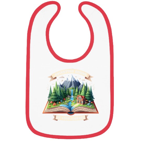 Adventure Begins At Your Library Book Lover Camping Lovers Bibs