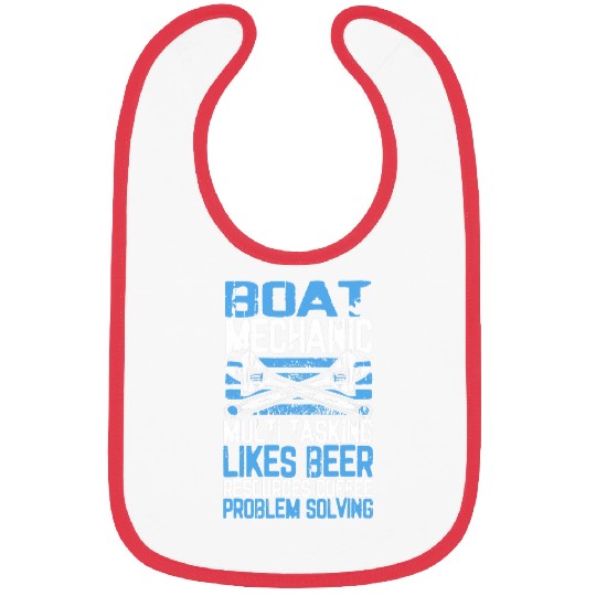 Boat Mechanic Multi Tasking Problem Solving Beer Coffee Bibs