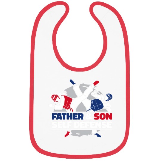 Taekwondo Father Son Fighter Martial Arts Taekwondo Dad 7 Bibs
