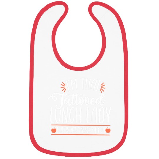 Tattooed School Lunch Lady Cafeteria Worker Bibs