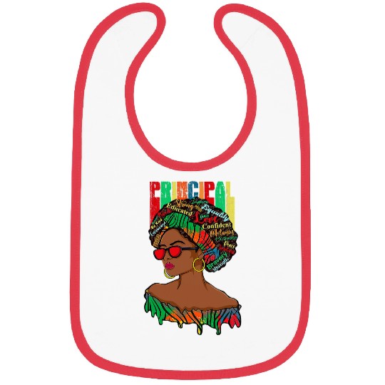 Afro African Principal Black History Month Bibs