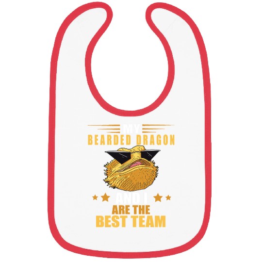Bearded Dragon Sunglass bests Team Tiny Dinosaur Lizard Bibs
