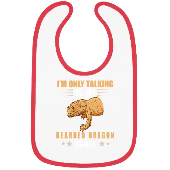 Bearded Dragon Im Only Talking Pet Lizard Tiny Dinosaur Bearded Dragon Bibs