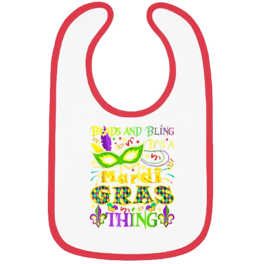 Beads And Bling Its A Mardi Gras Thing Mardi Gras Beads Bibs
