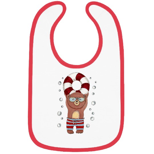 Swimming Pool Teddy Bear Swim Team Bibs